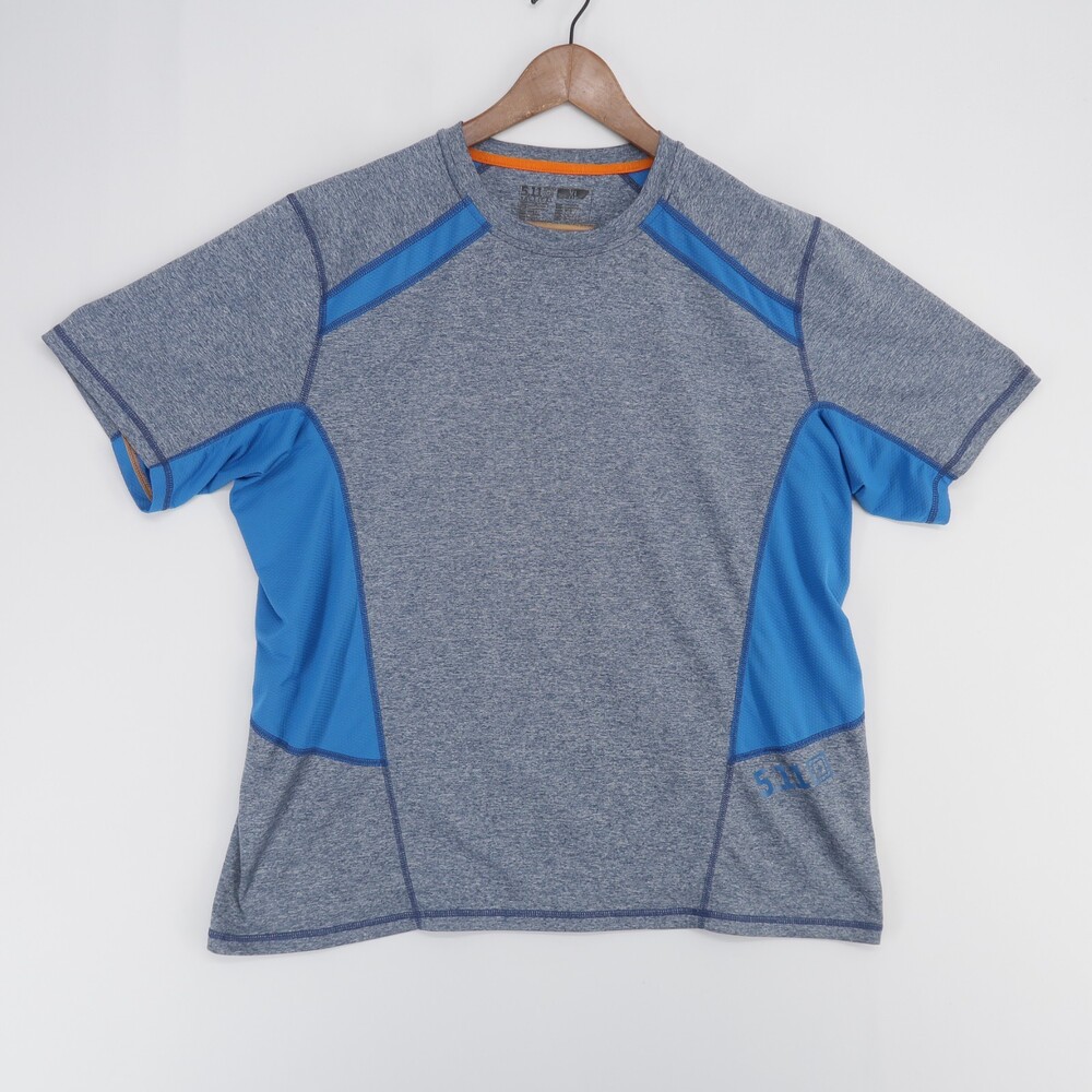 5.11 Tactical T Shirt Mens XL Gray Heather Short Sleeve Moisture Wicking Tech